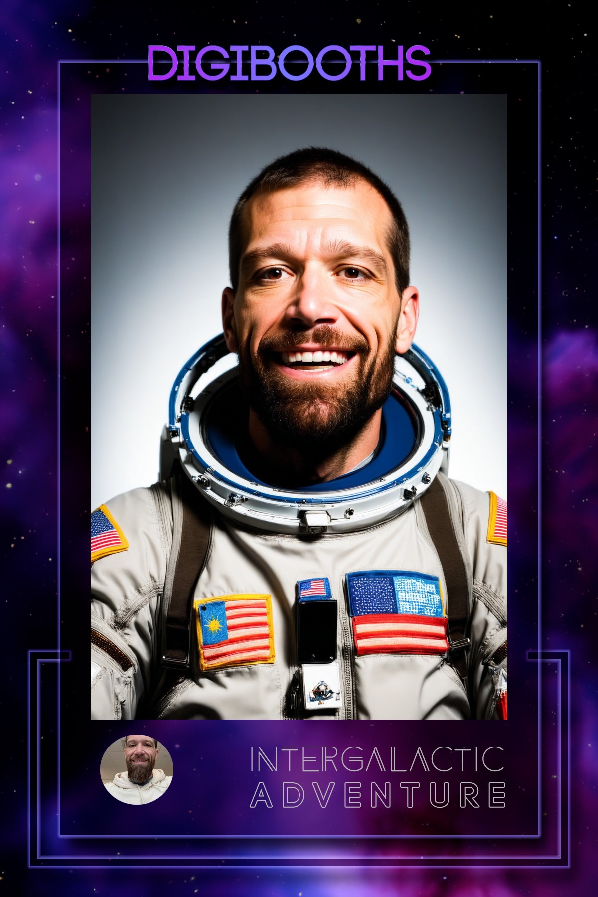 AI photo booth styled portrait