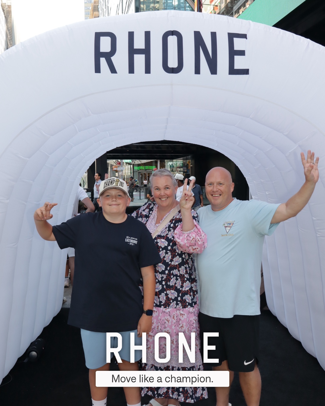 A branded guest photo from the Rhone CityPicklePalooza roaming photography activation