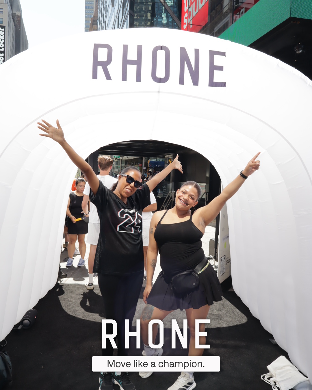 Guests at City Pickle's pickleball courts captured by the roaming photographer for the Rhone activation
