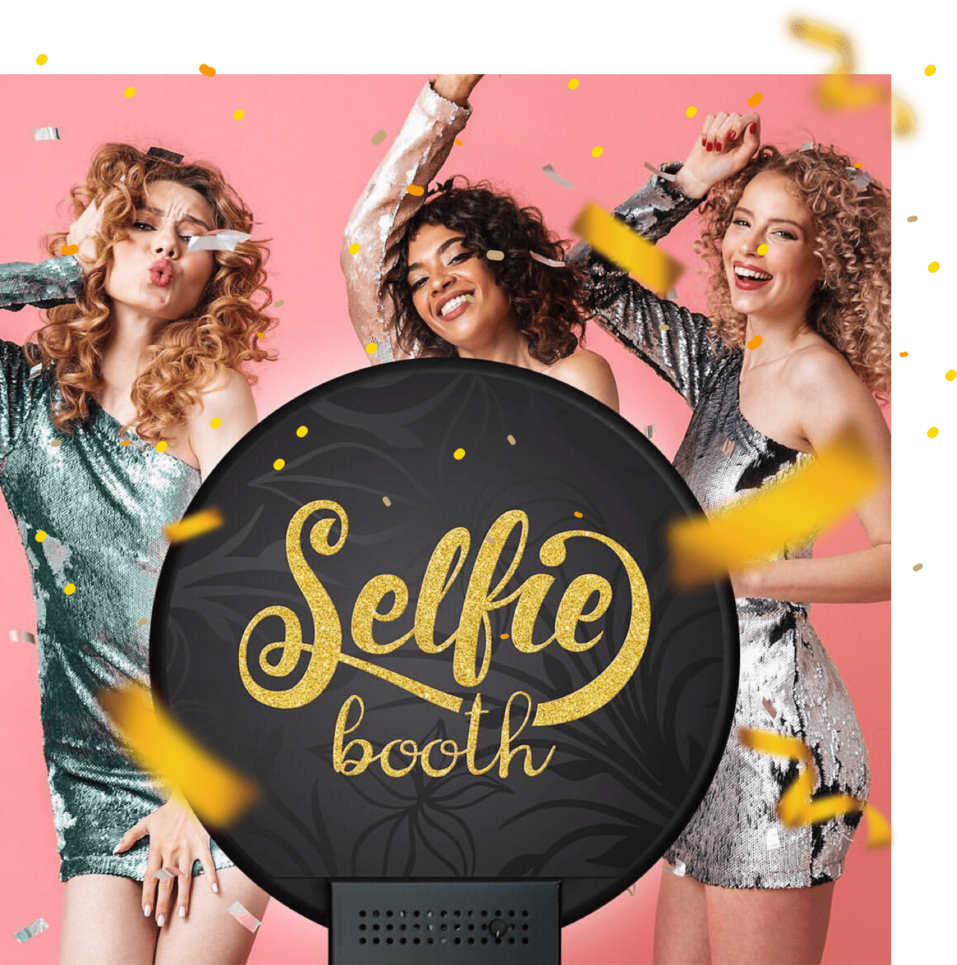 The glam-finish selfie photo booth