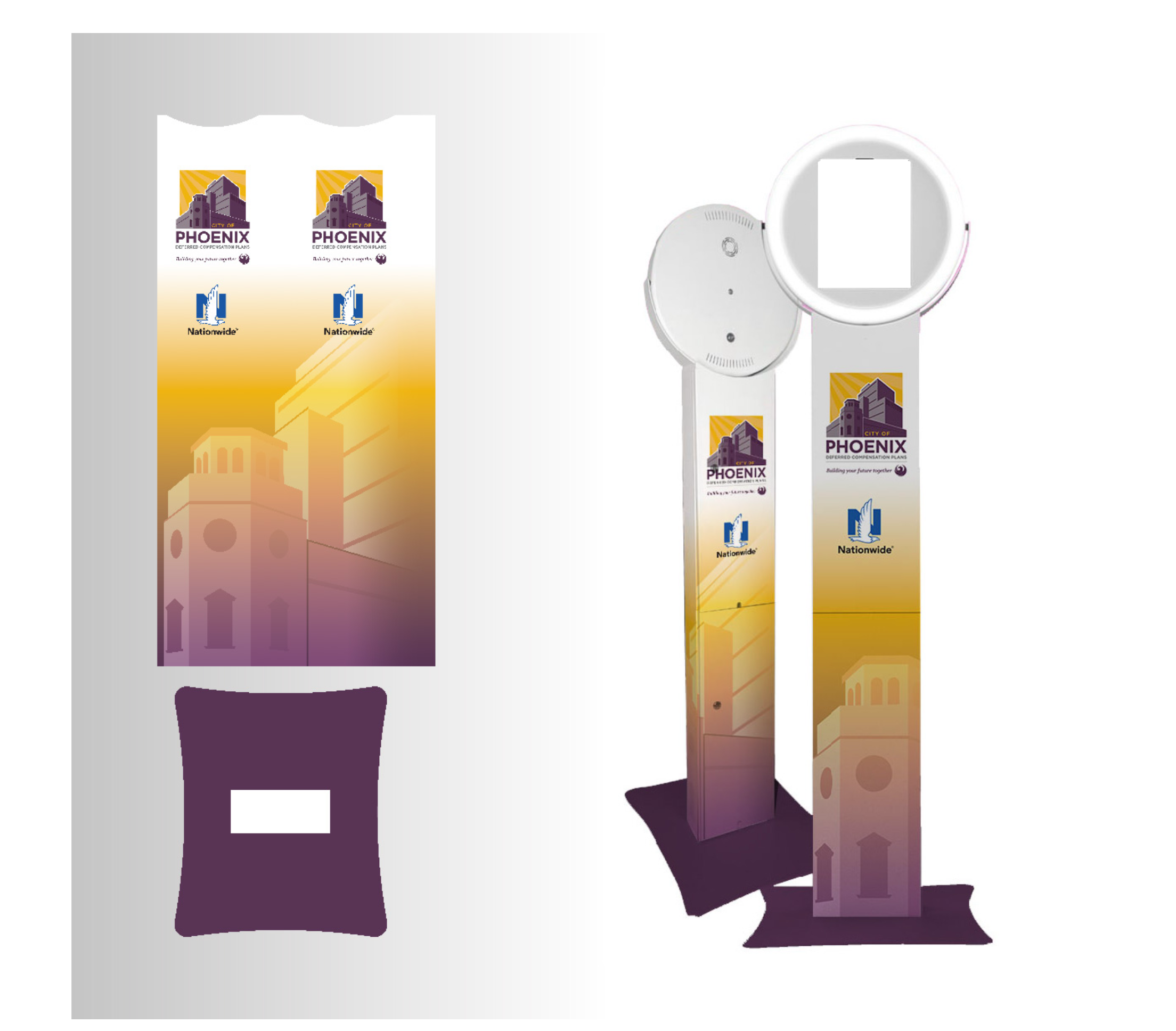 A custom-wrapped selfie photo booth