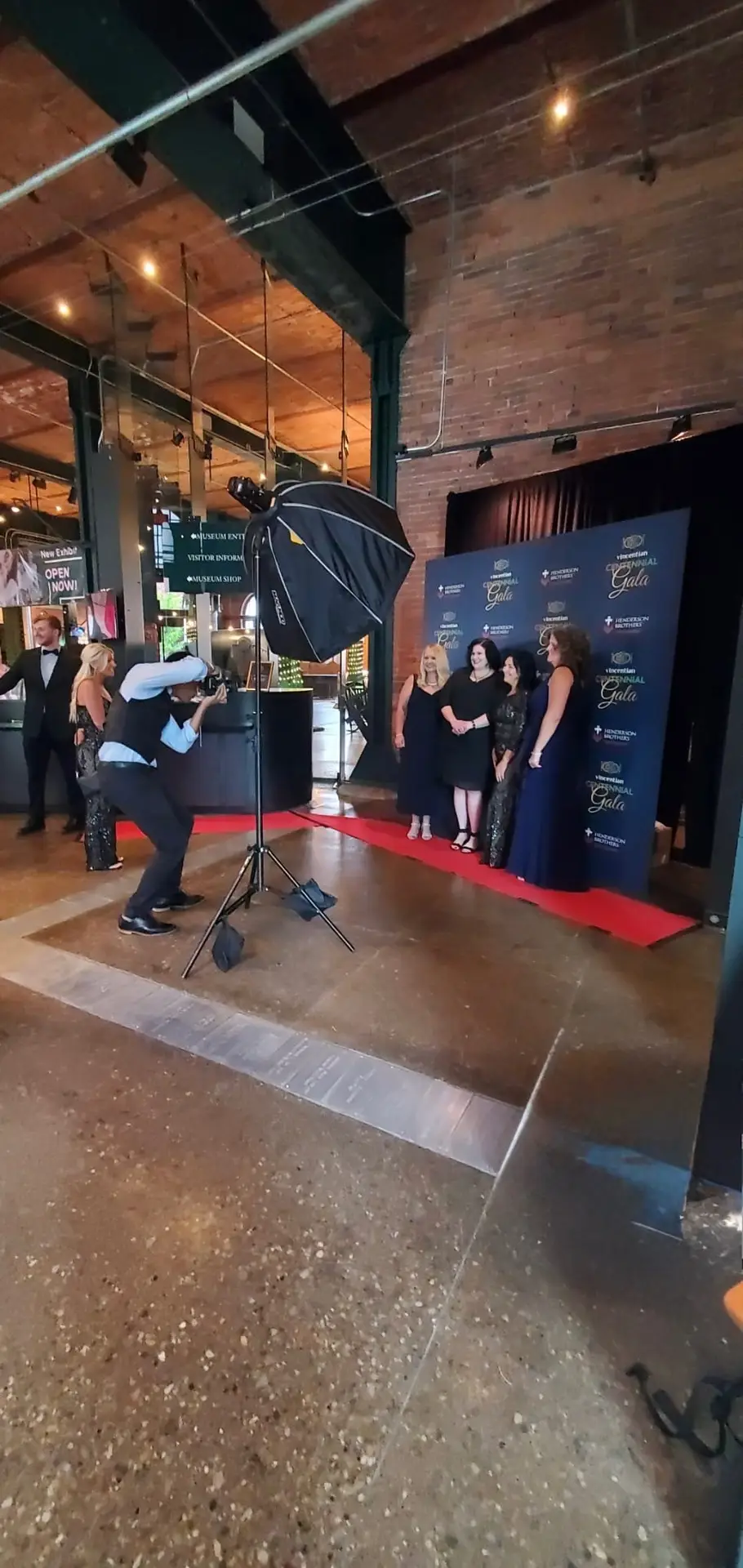 The Shot Box red-carpet-style event photography setup
