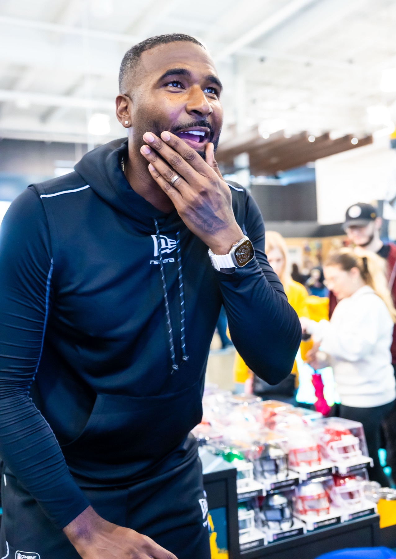 Fans at the New Era activation booth