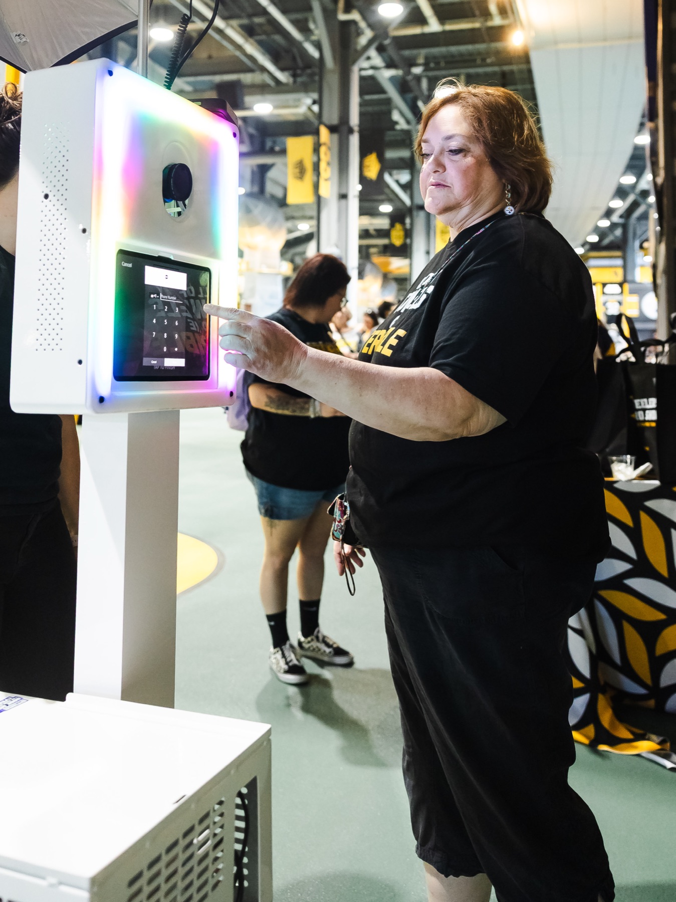A DigiBooths operator running the Steelers fan activation