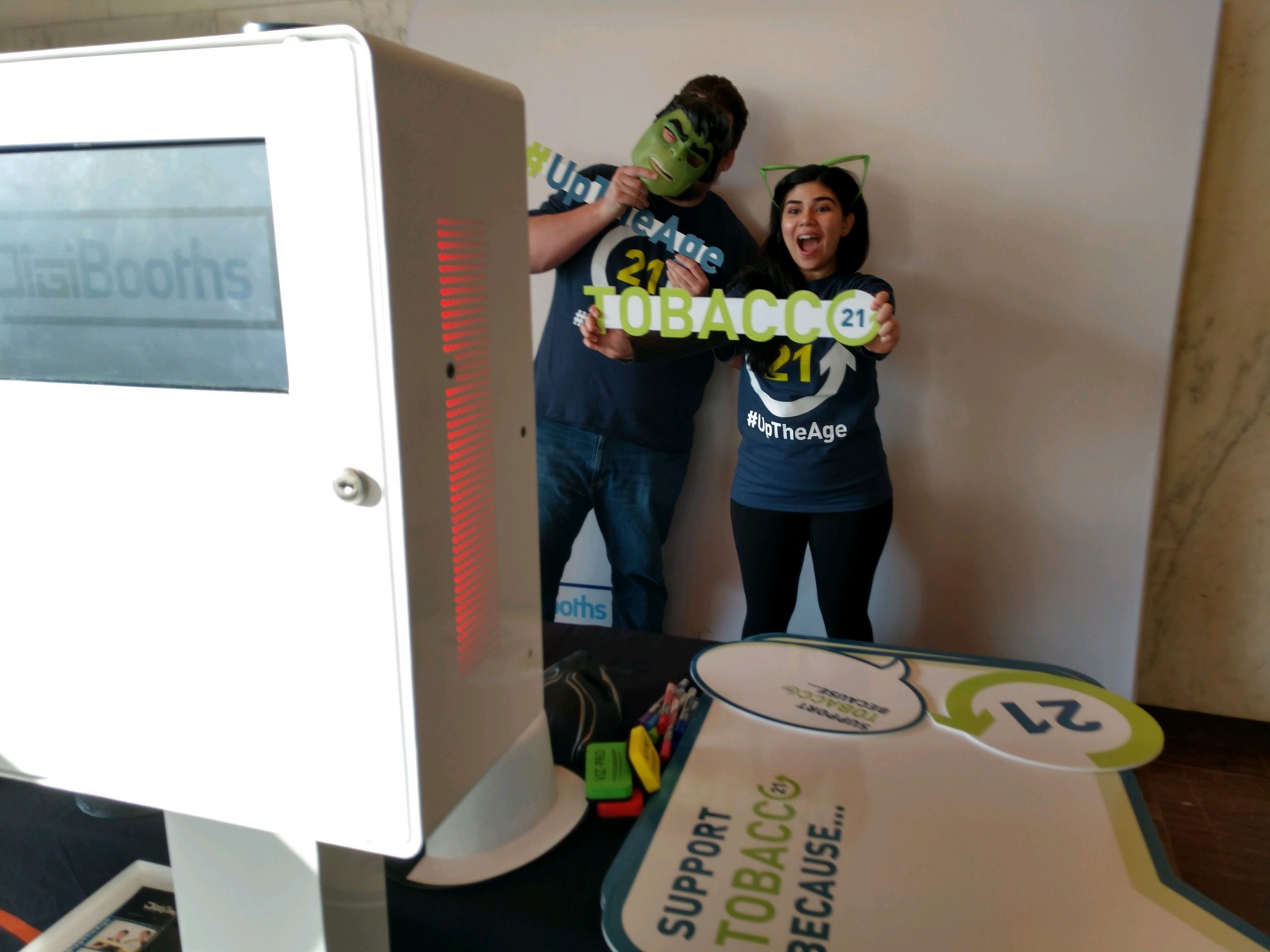 Guests enjoying the DigiBooths experience at an event