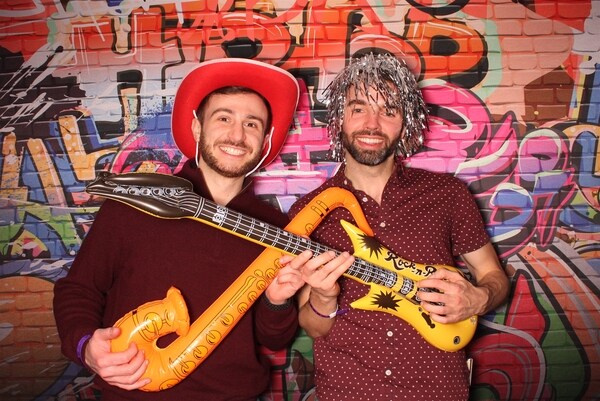 A country music festival-themed photobooth