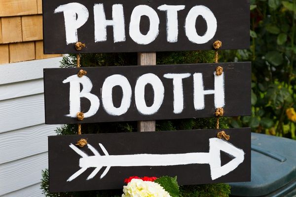 Signage of a photo booth location