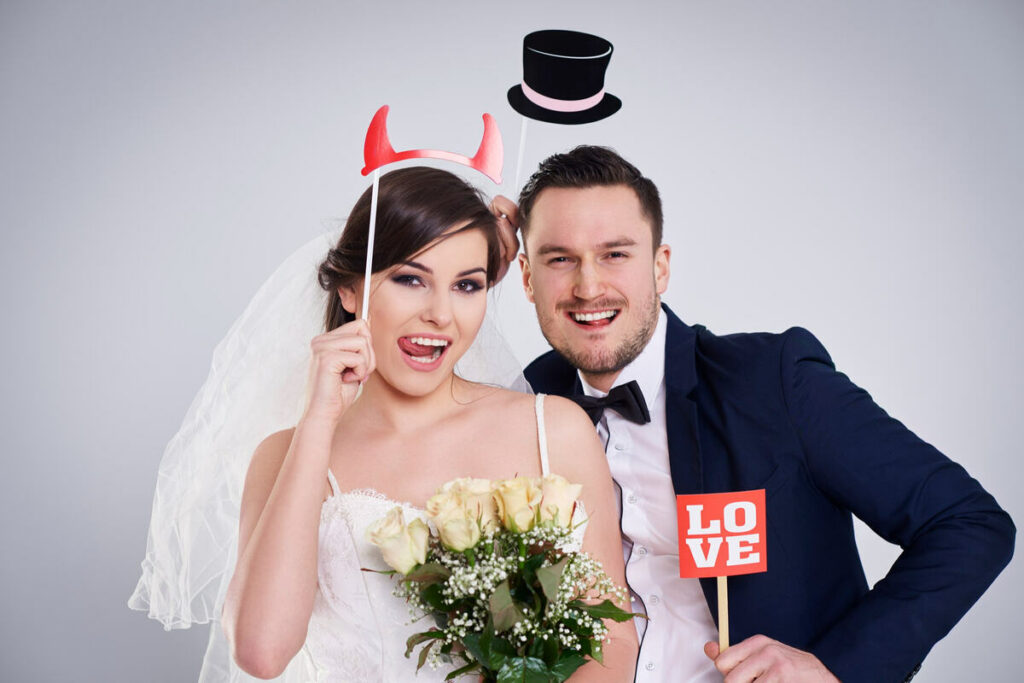Image shows The Complete Guide To Wedding Photo Booth Experiences