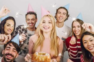 A birthday party of a lady