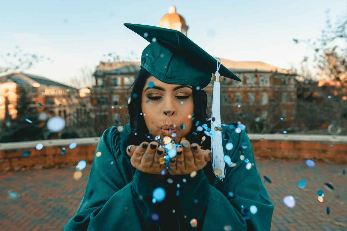 A woman making her graduation feel special
