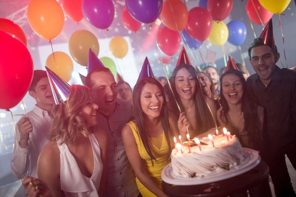Celebration during a birthday party